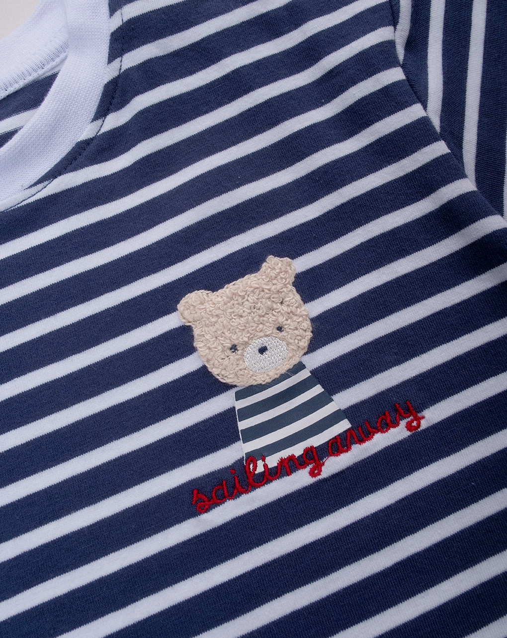 T-shirt bimbo rigata blu