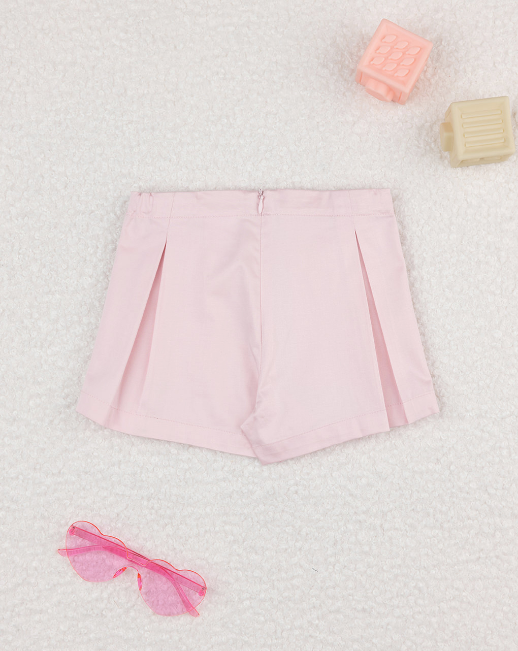 Shorts bimba rosa con fiocchi