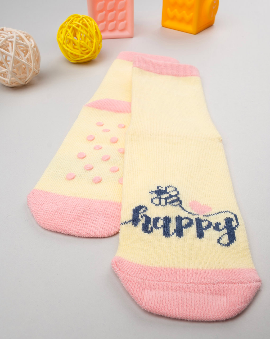Antiscivolo bimba gialli "happy"