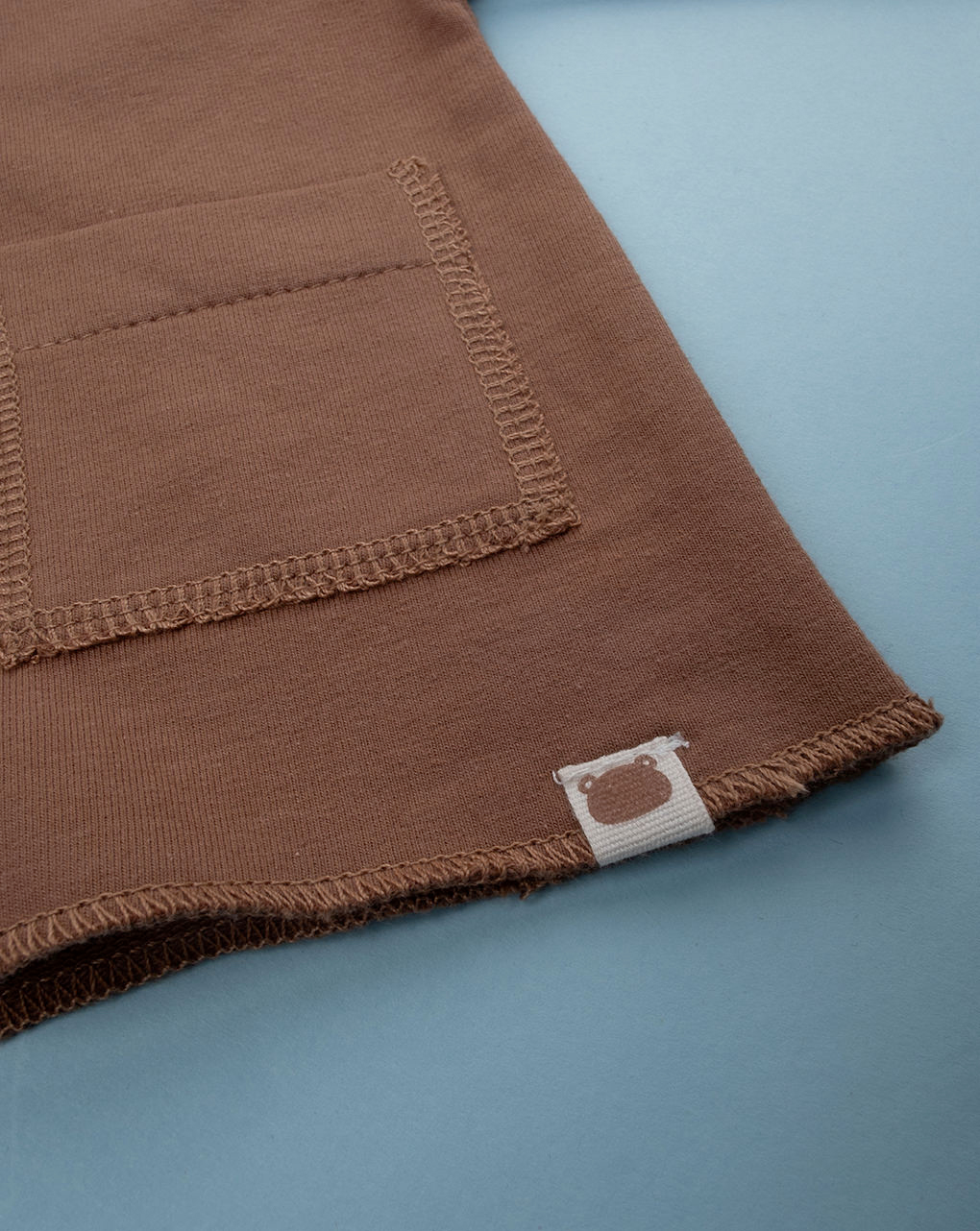 Cardigan con cappuccio marrone bambino