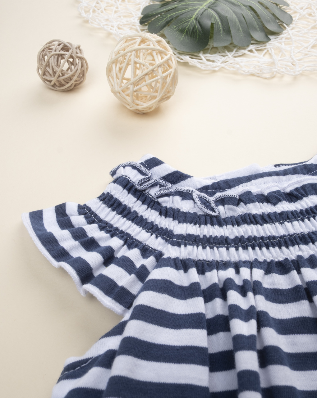 Pagliaccetto bimba rigato blu/bianco