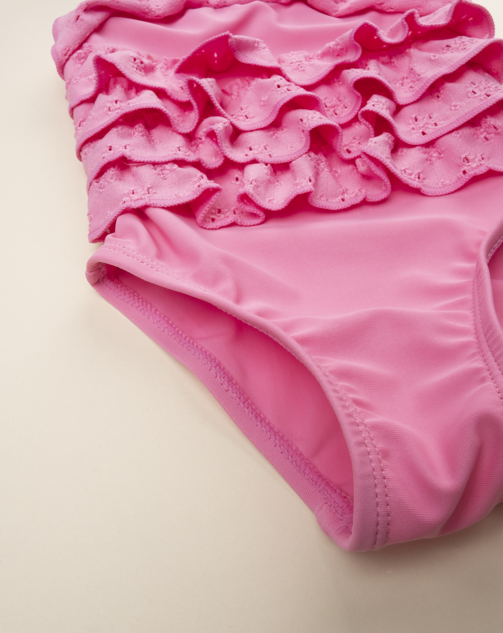 Costume intero bimba rosa sangallo