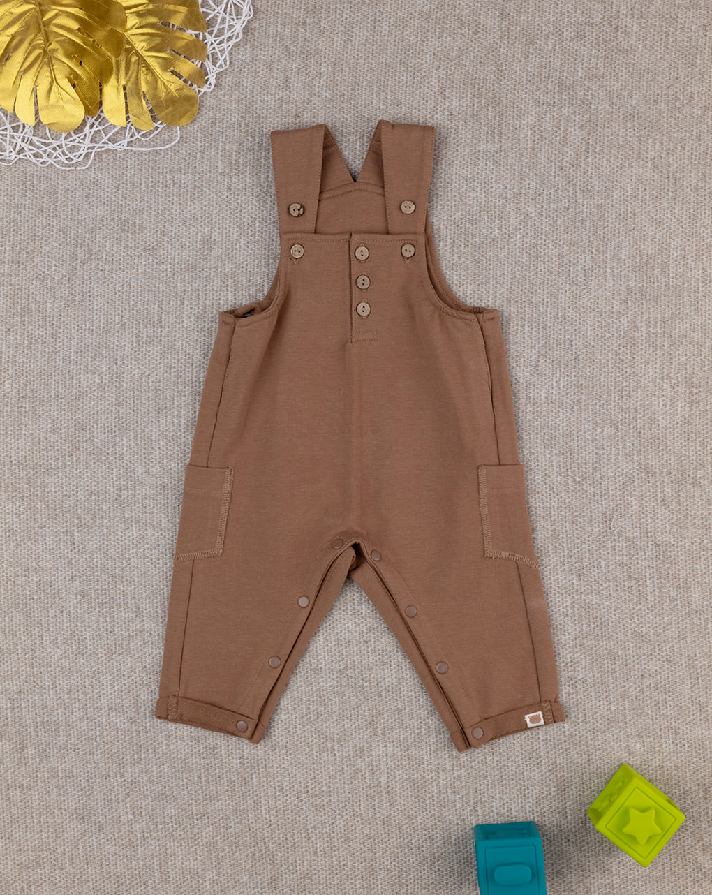 Salopette bimbo marrone