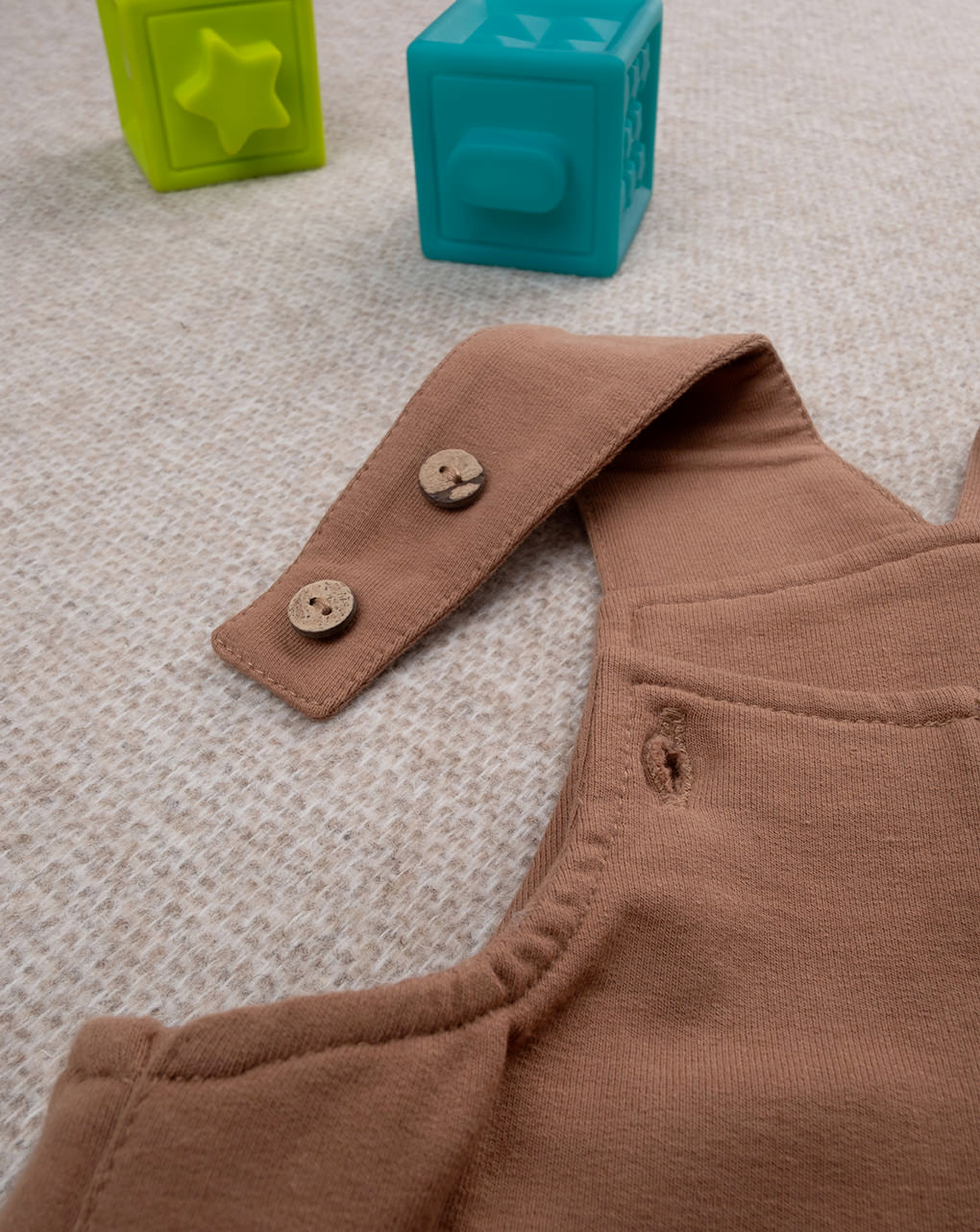 Salopette bimbo marrone