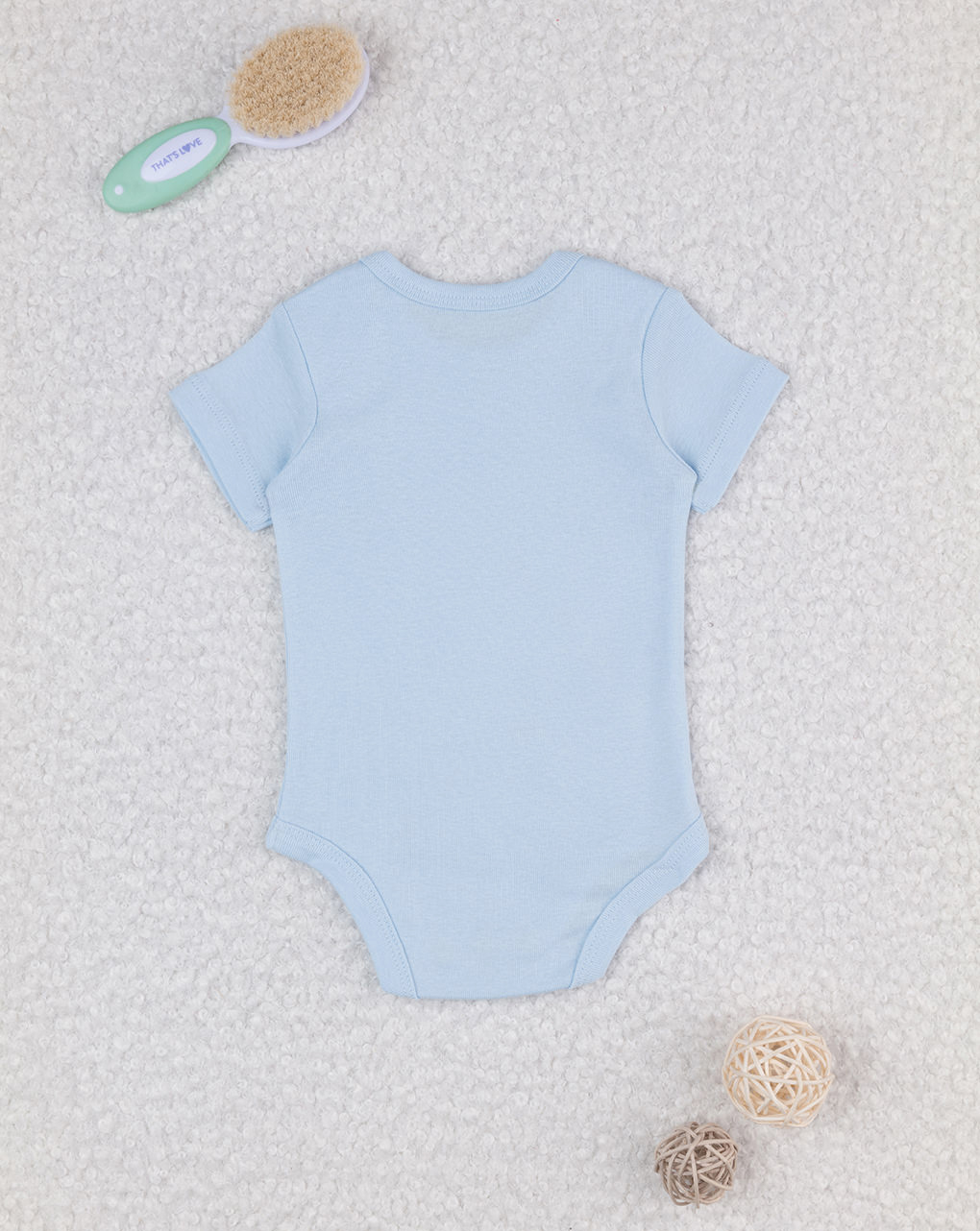 Body bimbo azzurro maniche corte