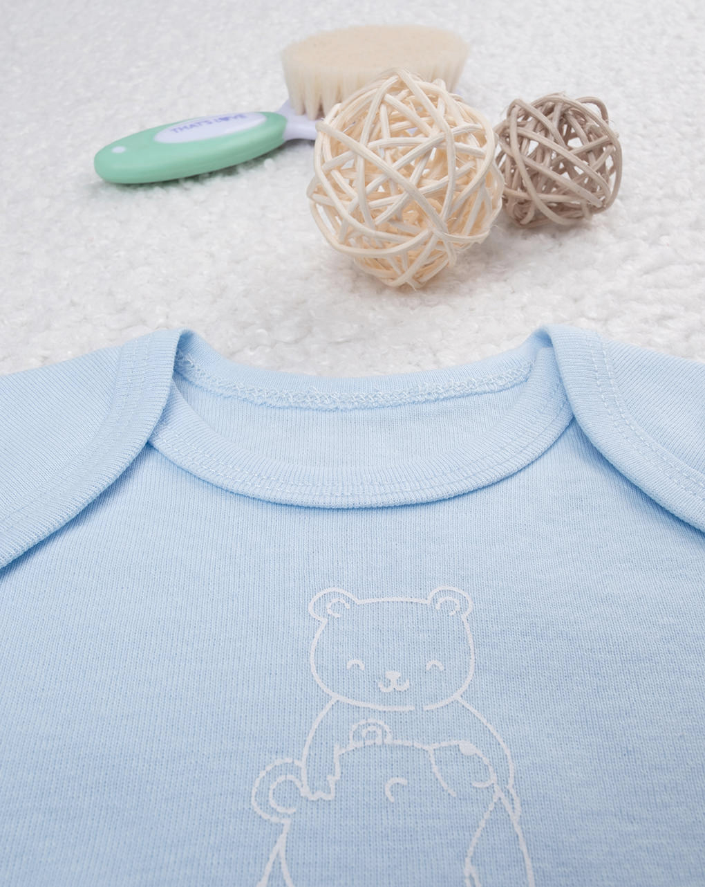 Body bimbo azzurro maniche corte