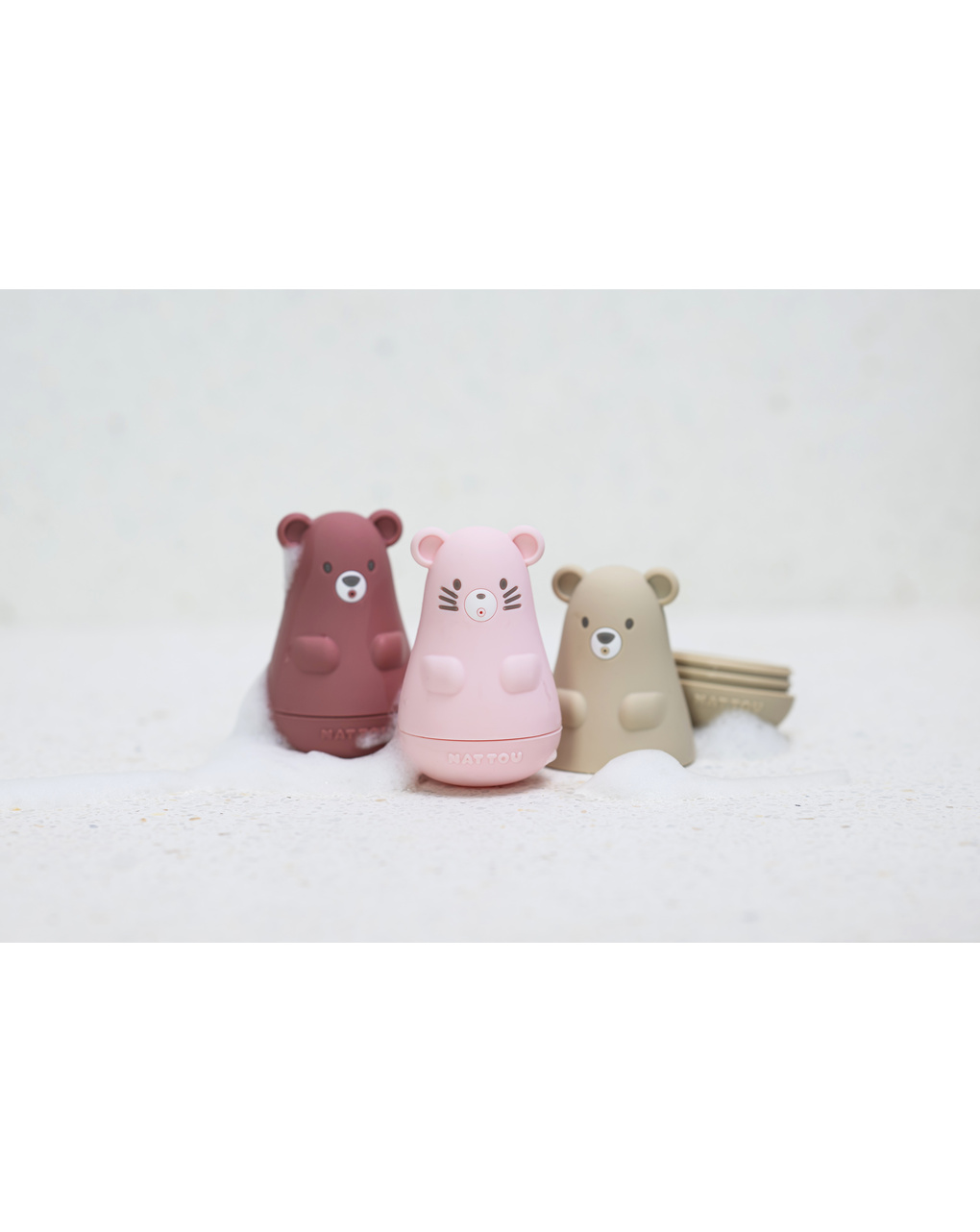 Set 3 giochi bagnetto in silicone assortiti - 0m+ - nattou