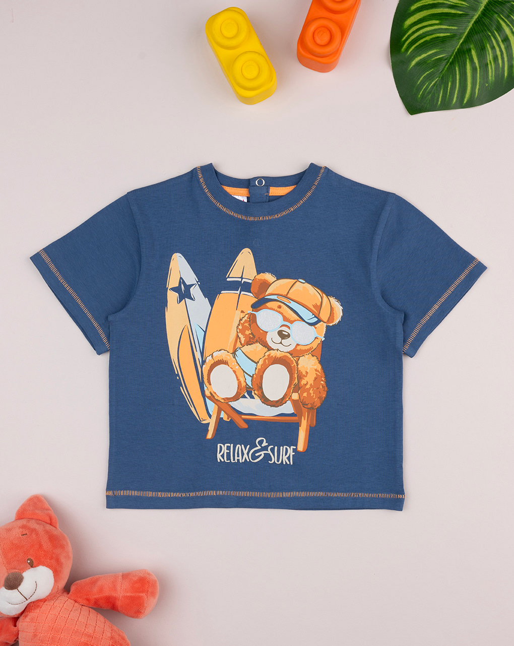 T-shirt bimbo blu orso