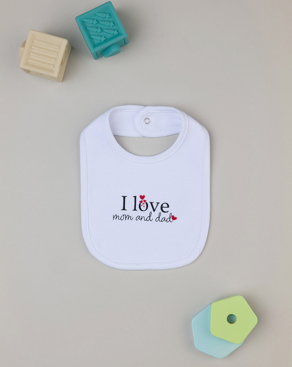 Bavaglino unisex bianco