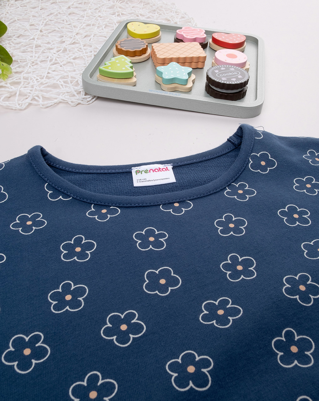 Felpa bimba blu margherite