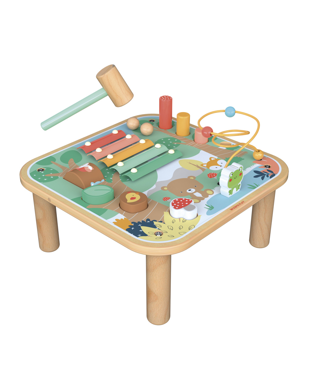 Tavolino multiattività bosco in legno - 18m+ - wood "n" play