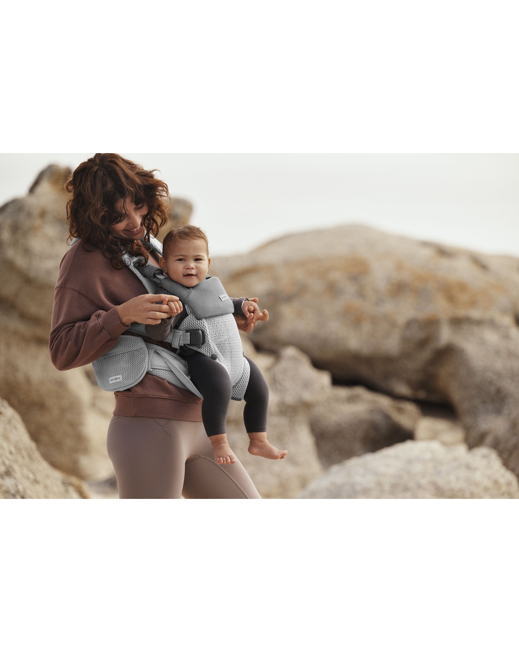 Borsello a tasca pocket pouch for baby carrier mesh grey - babybjörn