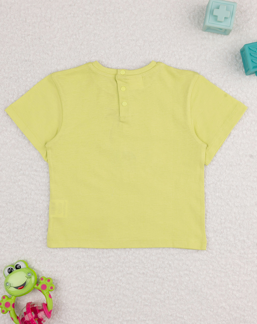 T-shirt bimbo verde chiaro stampata