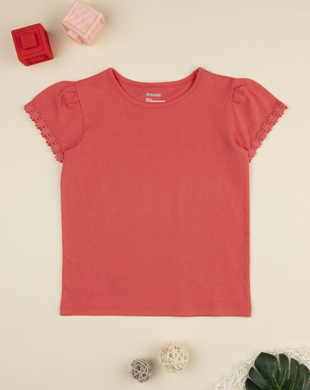 T-shirt bambina corallo