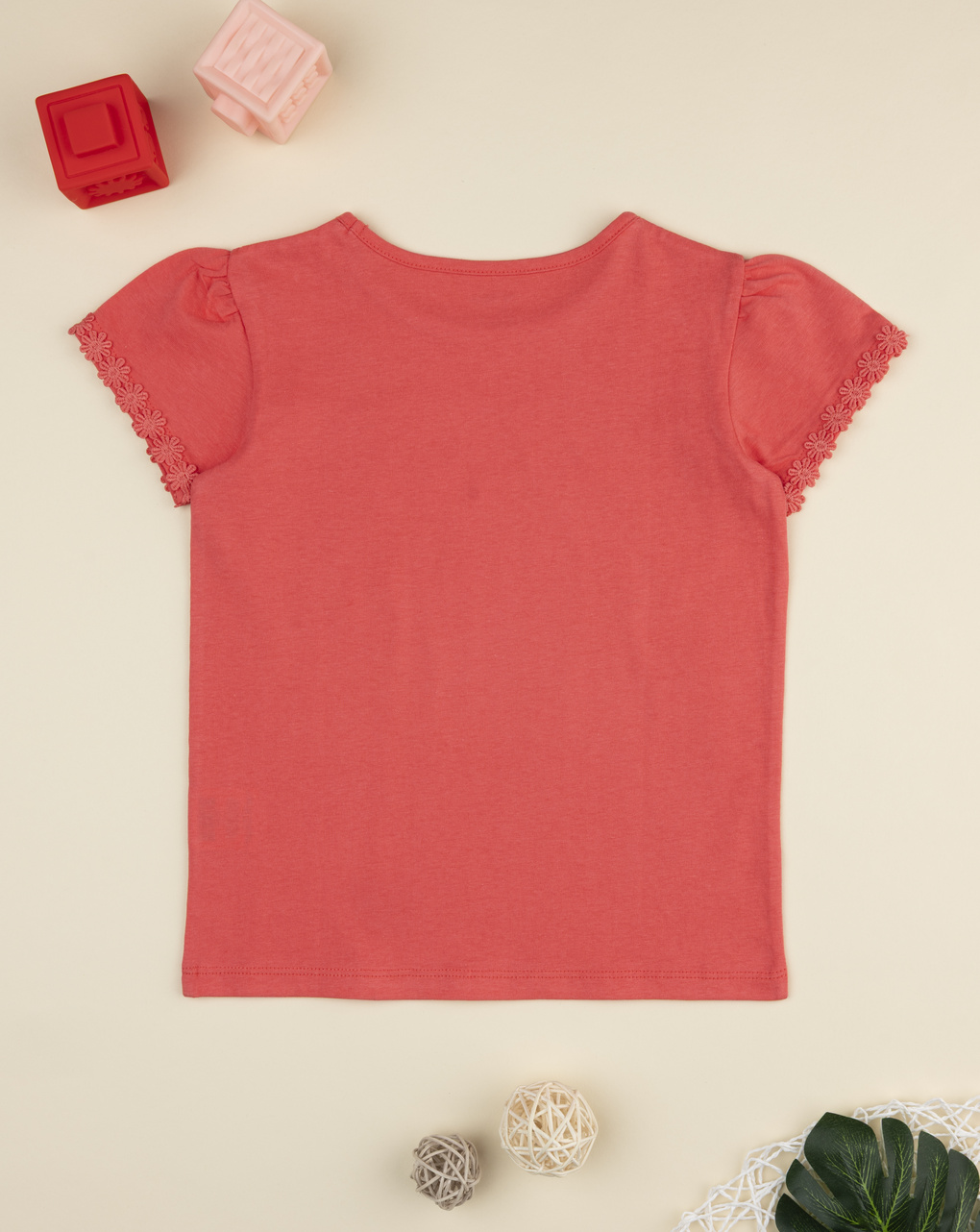 T-shirt bambina corallo