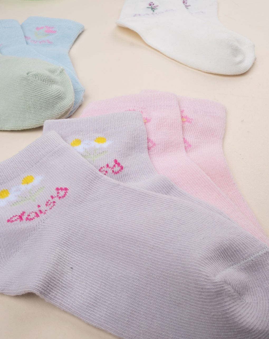 Pack 5 calze bimba colorate