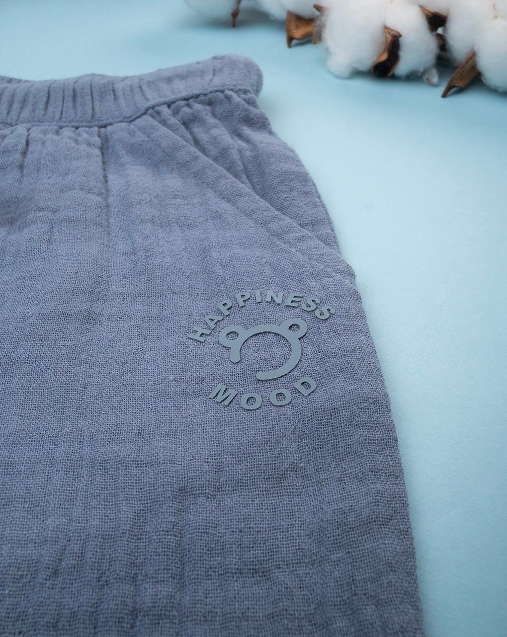 Shorts bimbo blu "happiness mood"