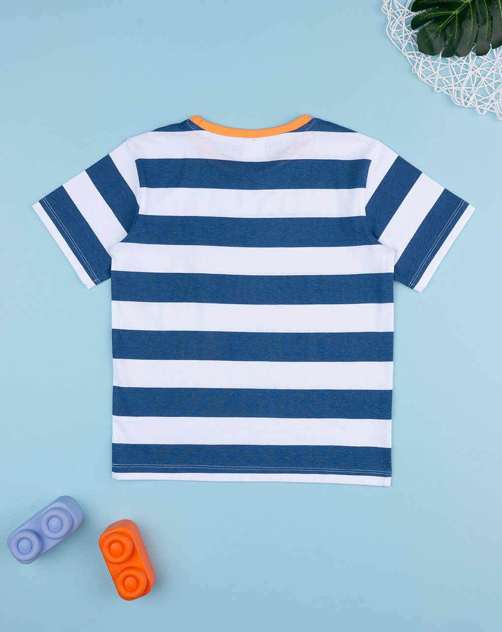 T-shirt bambino righe bianco/blu