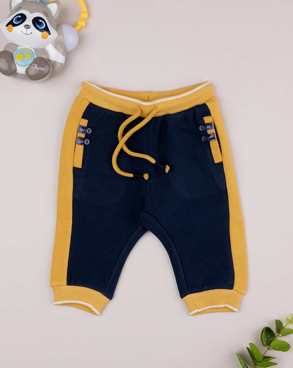 Pantalone bimbo giallo/blu
