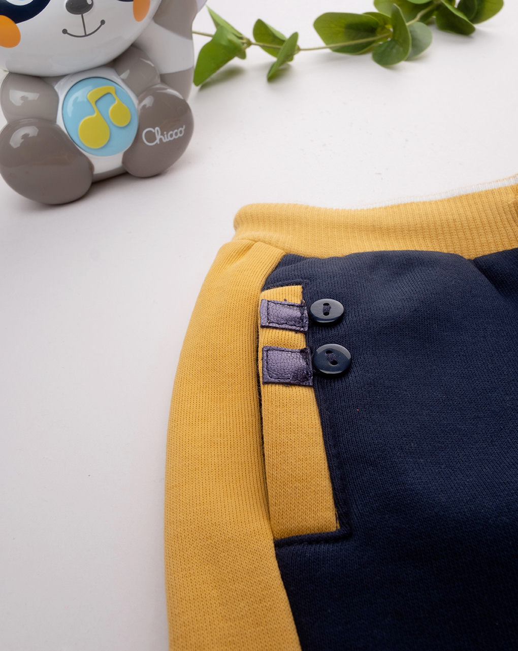 Pantalone bimbo giallo/blu