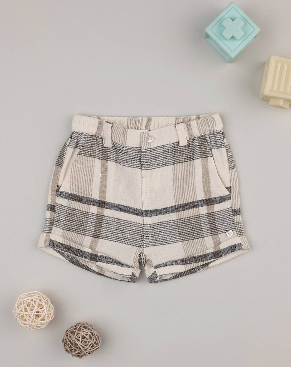 Shorts da bambino beige