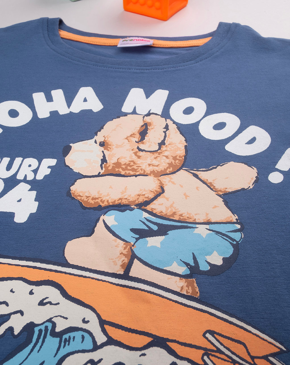 T-shirt bimbo blu stampa surf