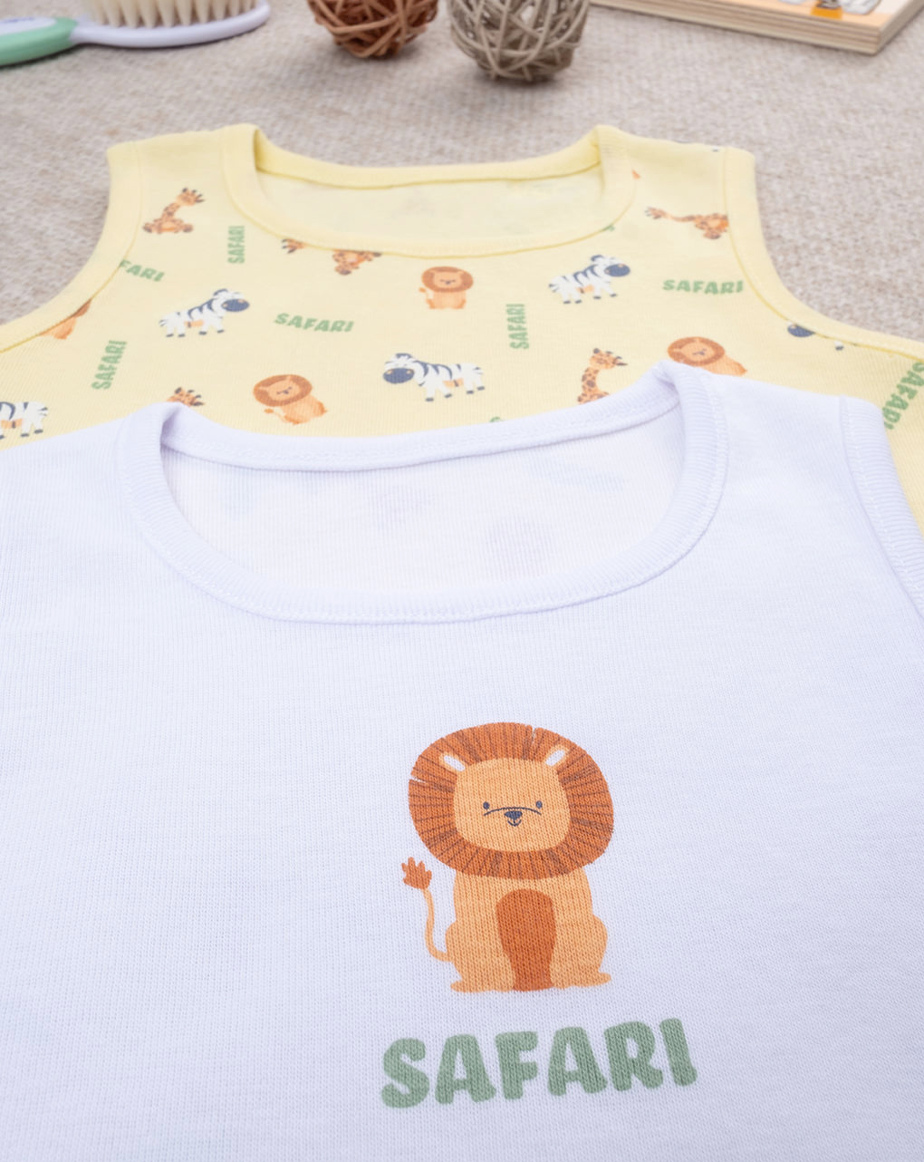 Pack 2 body bimbo bianco/giallo organic cotton