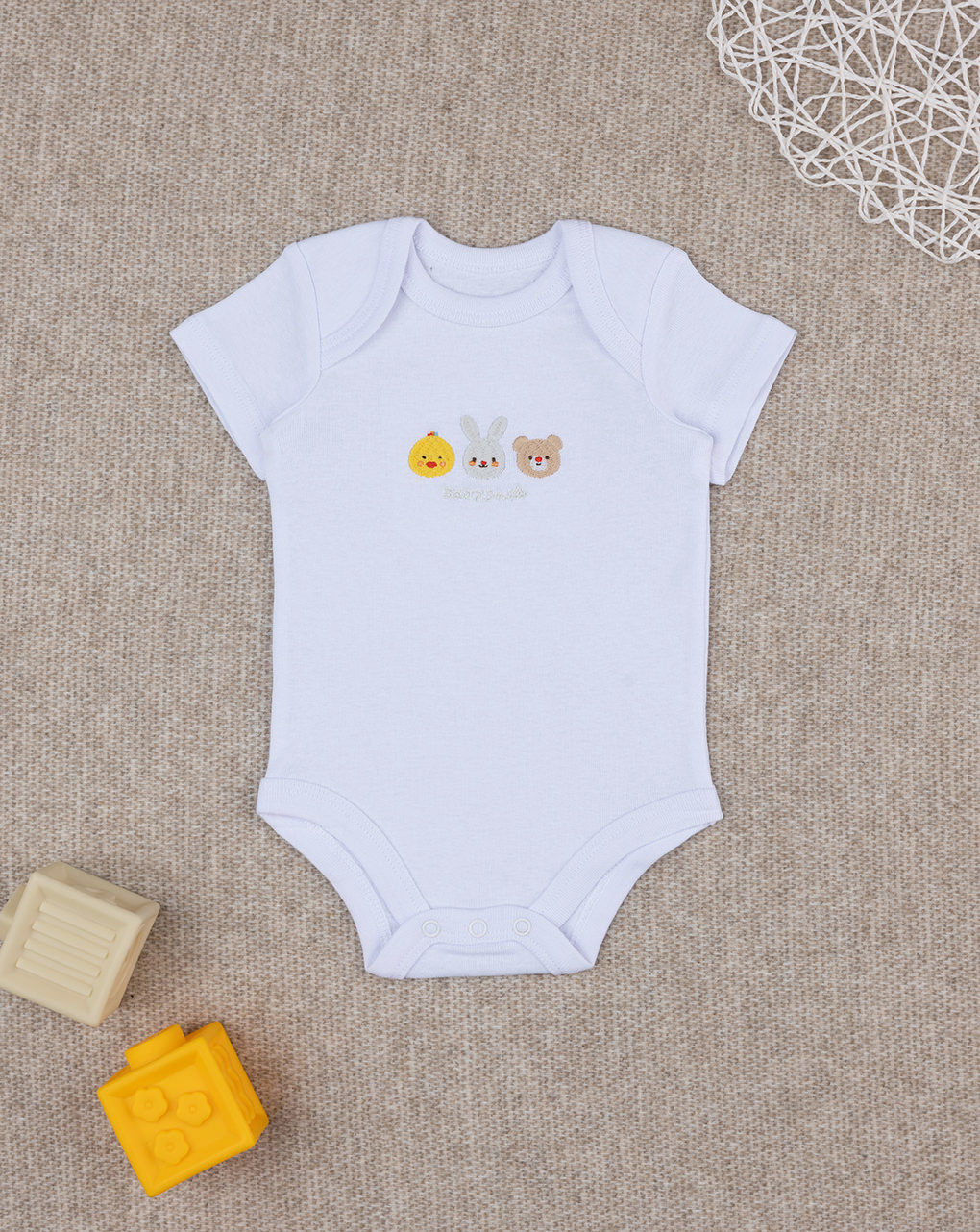 Body unisex bianco ricamo baby smile