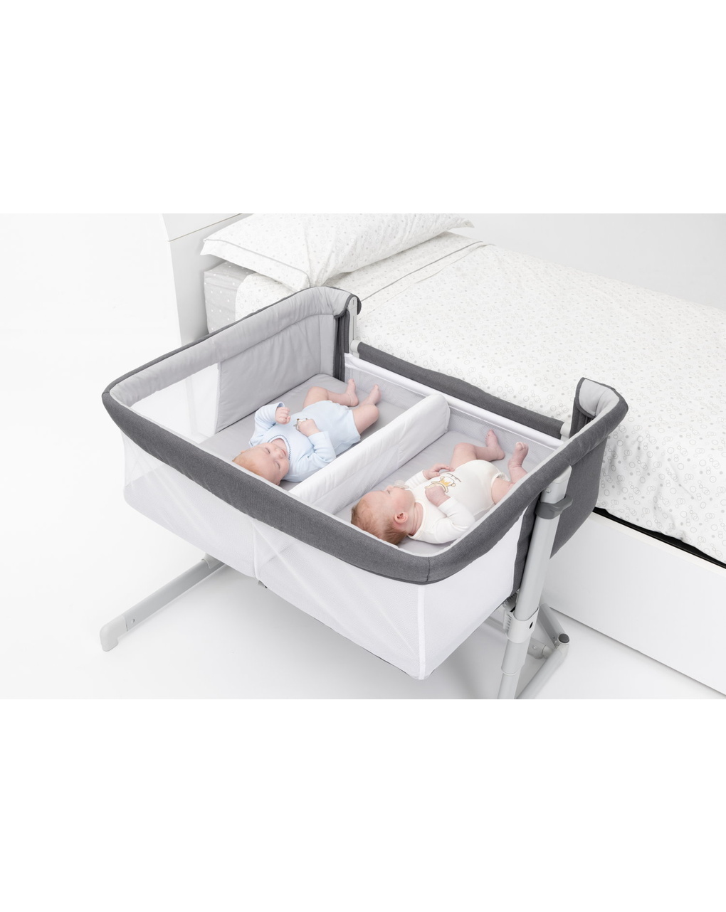 Culla next2me twins magnet grey - chicco
