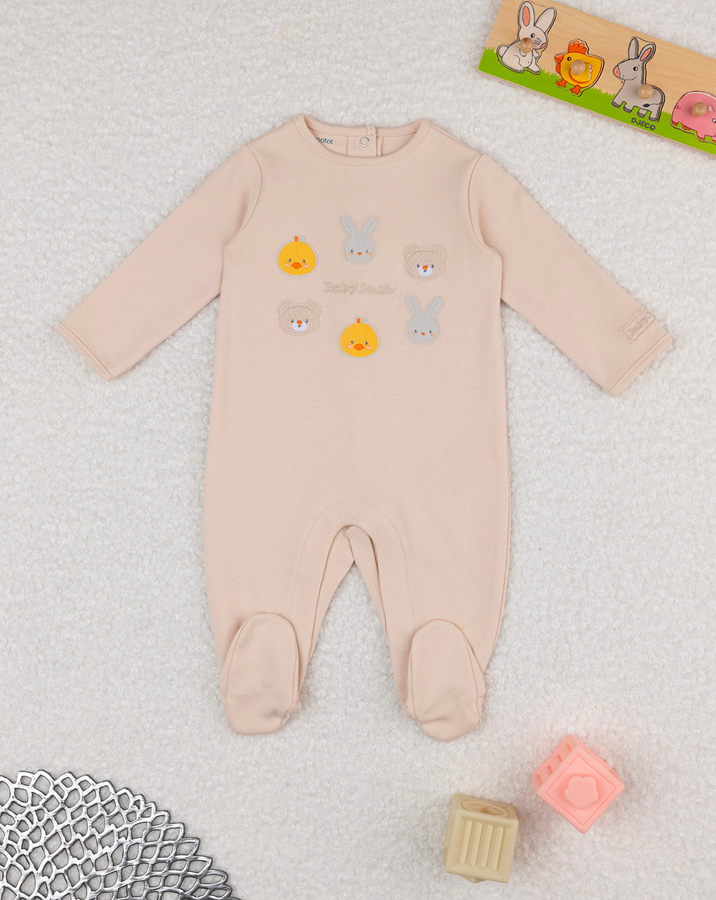 Tutina unisex beige baby smile