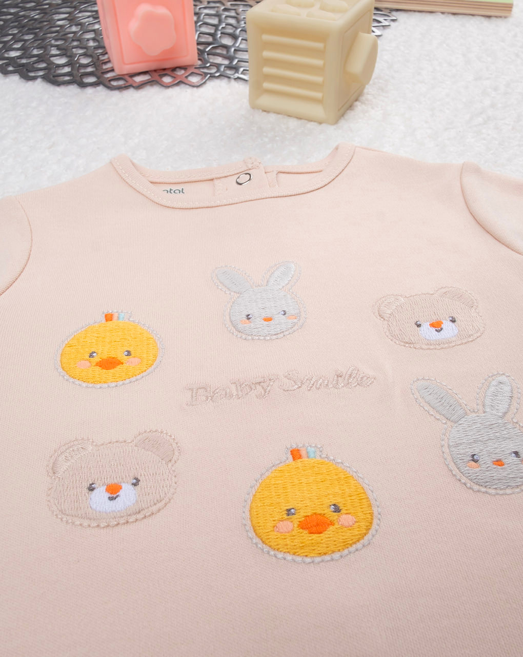 Tutina unisex beige baby smile