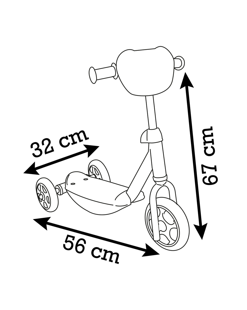 Monopattino tre ruote stitch -3+ - simba