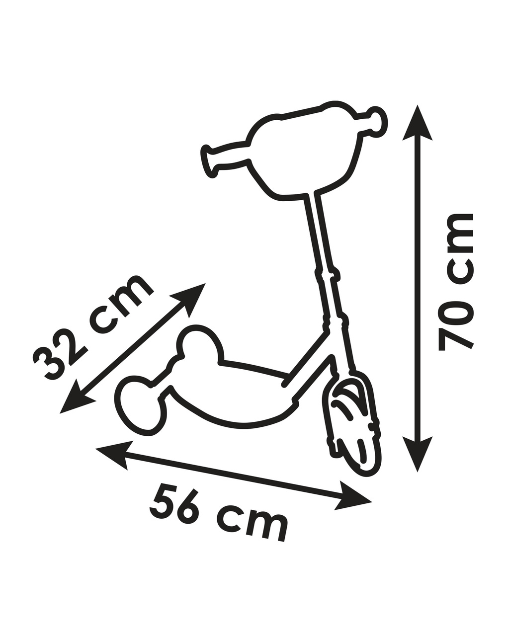 Monopattino tre ruote gabby's dollhouse - 3+ gabby dollhouse