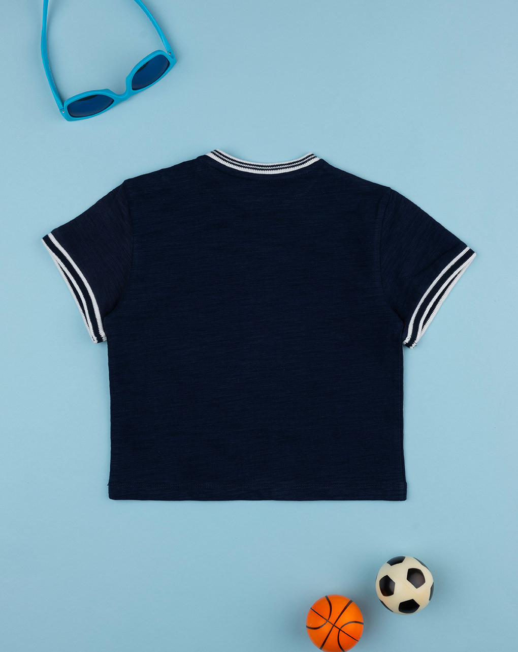 T-shirt bimbo blu/bianco