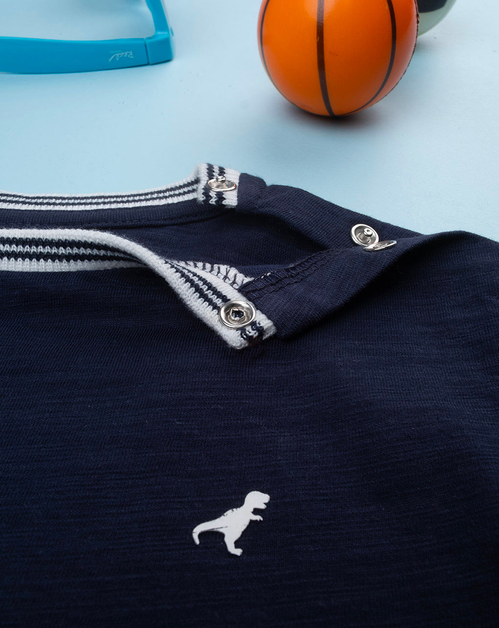 T-shirt bimbo blu/bianco