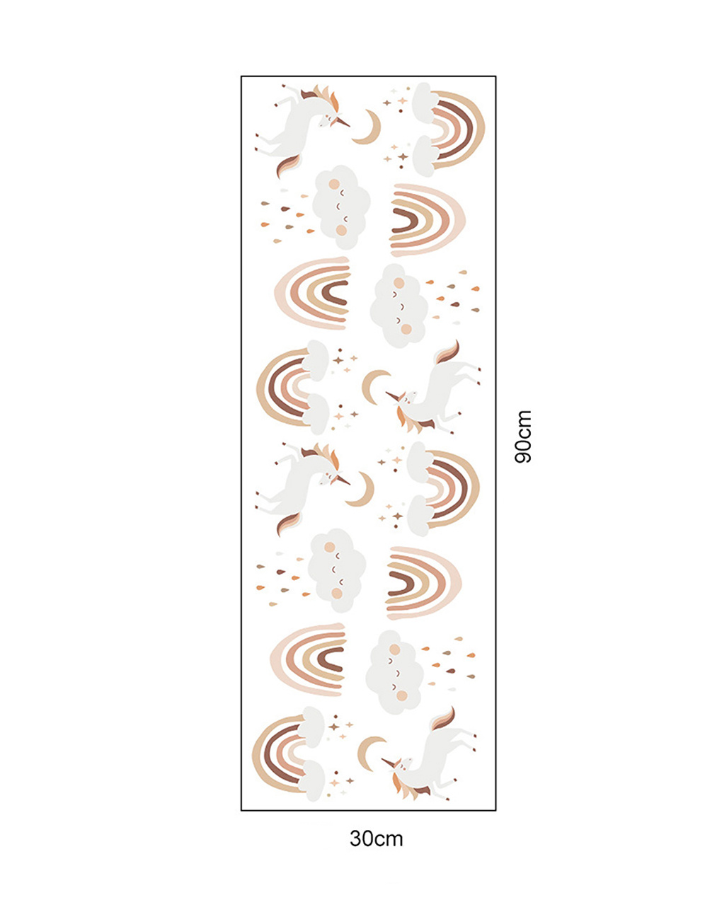 Adesivo decorativo da parete - boho rainbow unicorn - autoadesivo - sipo