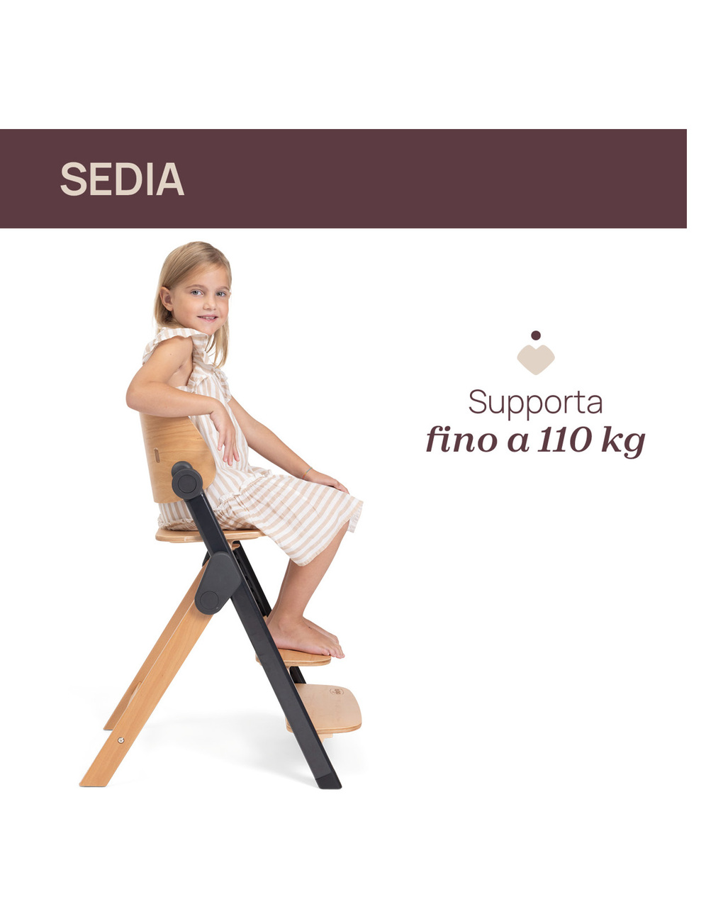 Sedia evolutiva meraviglia ebony - chicco