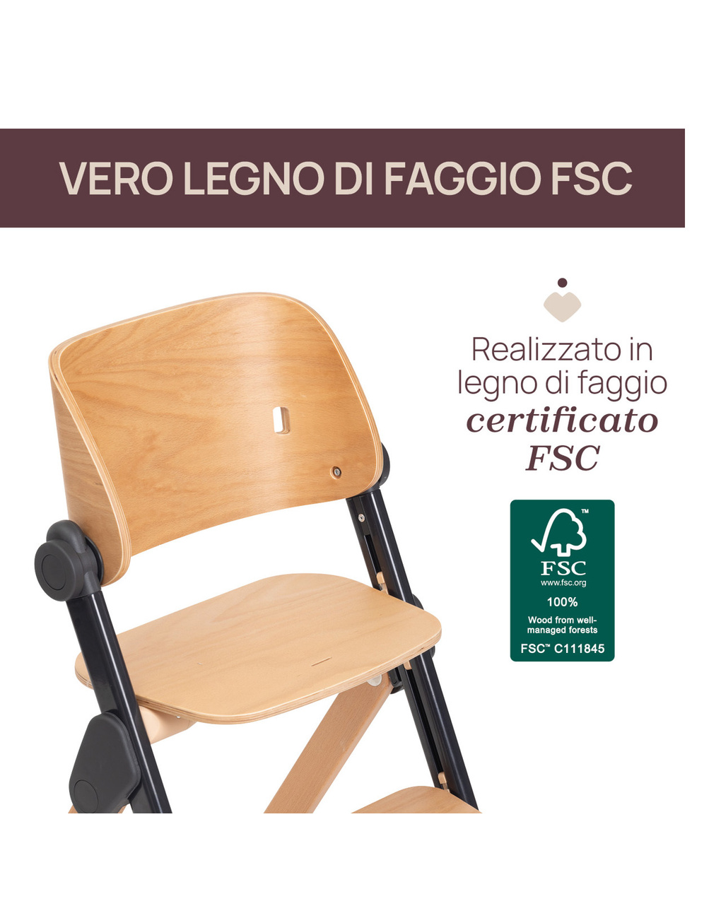 Sedia evolutiva meraviglia ebony - chicco