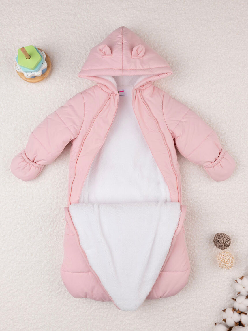 Ensemble Jogging Bébé Fille - Sweat à Capuche & Pantalon Long En Coton Doux, Non Molletonné - Lot De 1