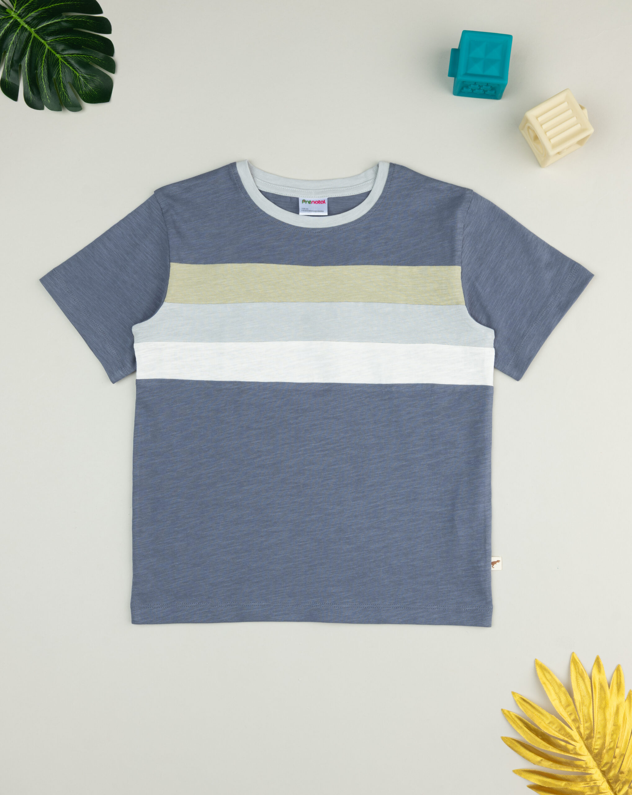 T-shirt bimbo blu  scuro righe