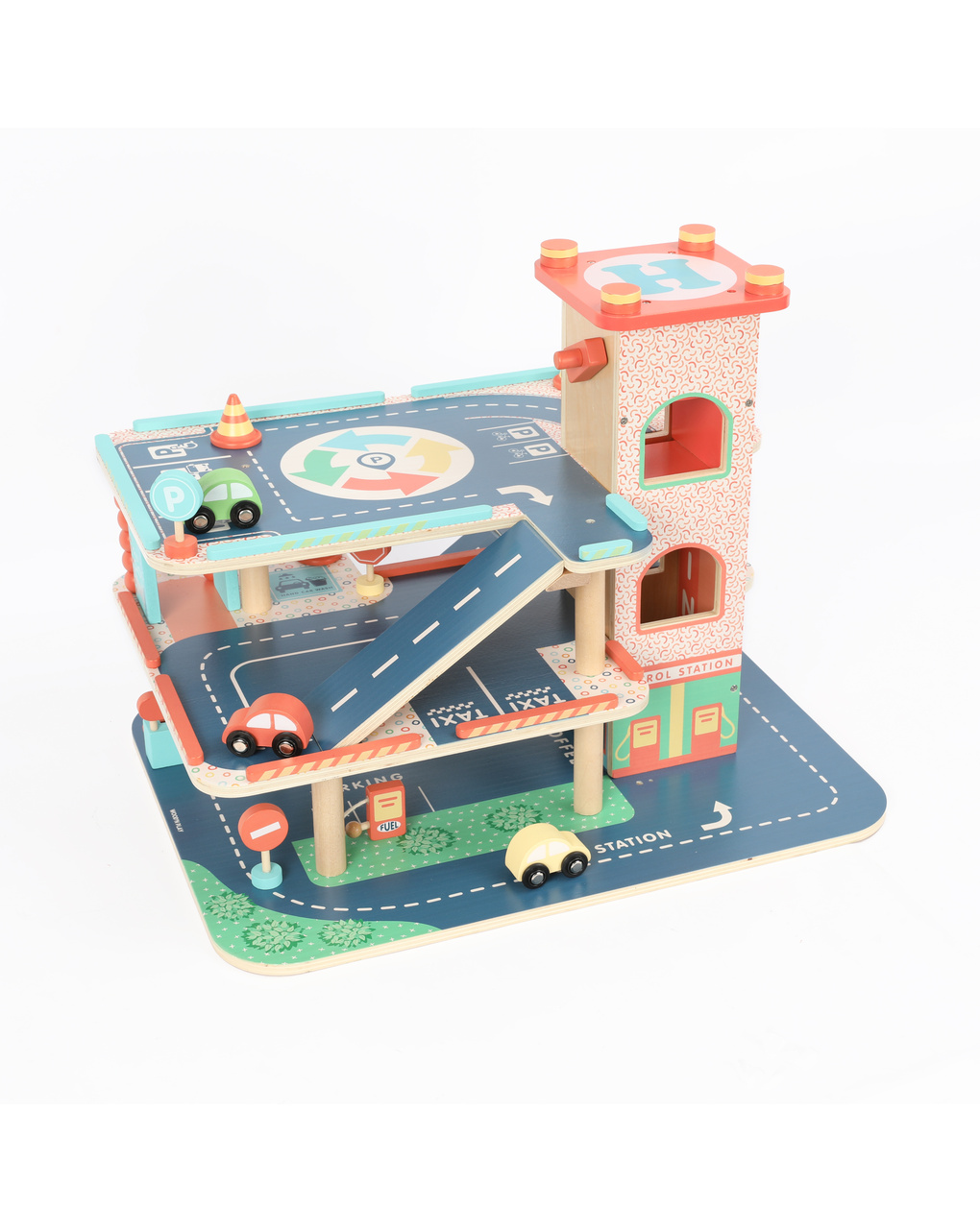 Garage a tre piani in legno - 18m+ - wood "n" play