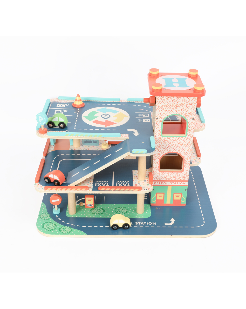 Garage a tre piani in legno - 18m+ - wood "n" play