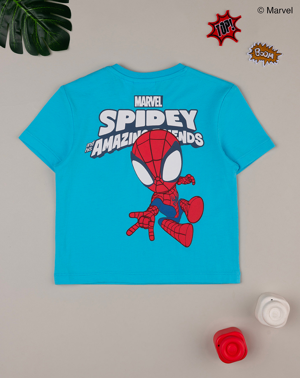 T-shirt bimbo azzurra spidey