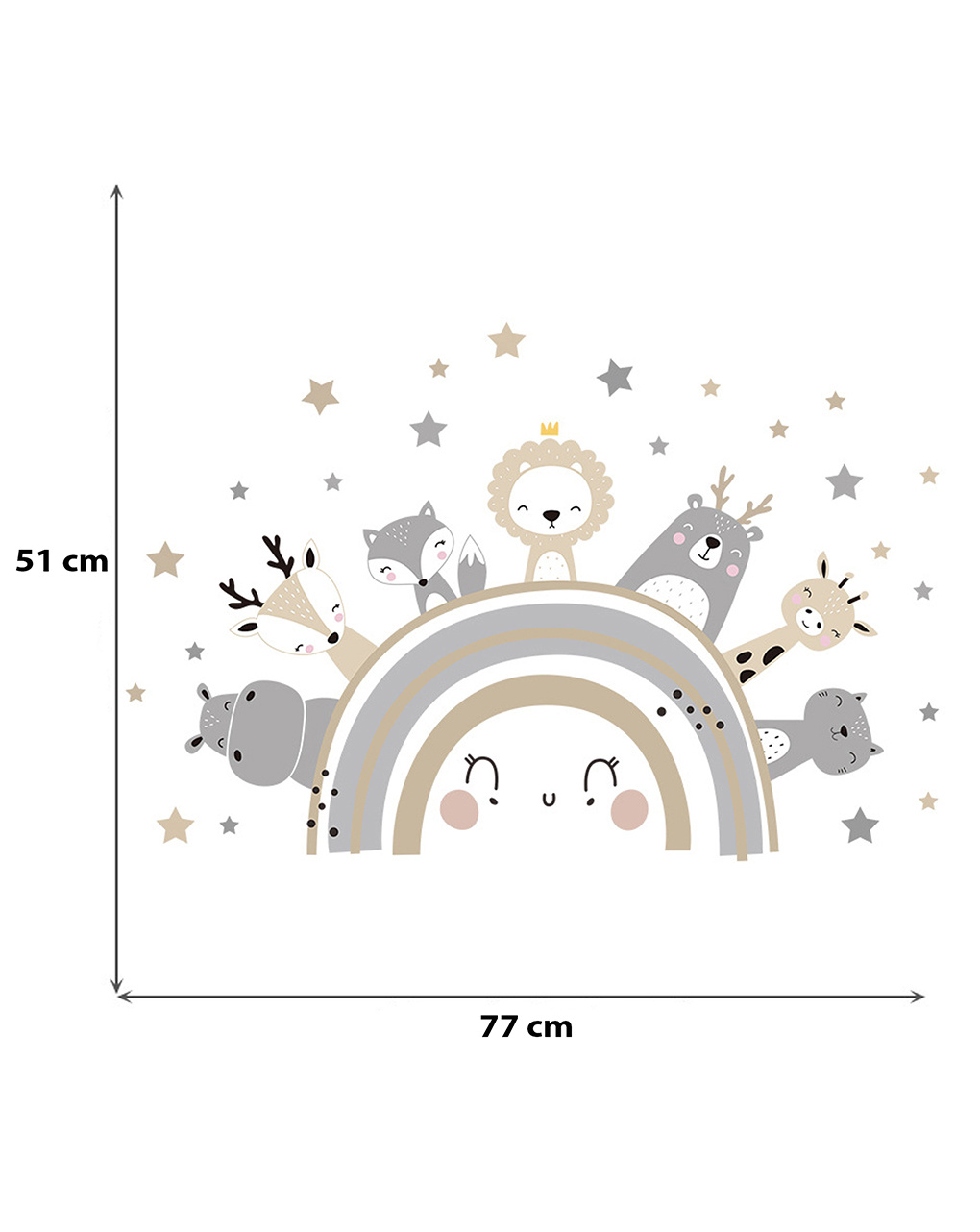 Adesivo decorativo da parete - simpatici animali per bambini - autoadesivo - sipo