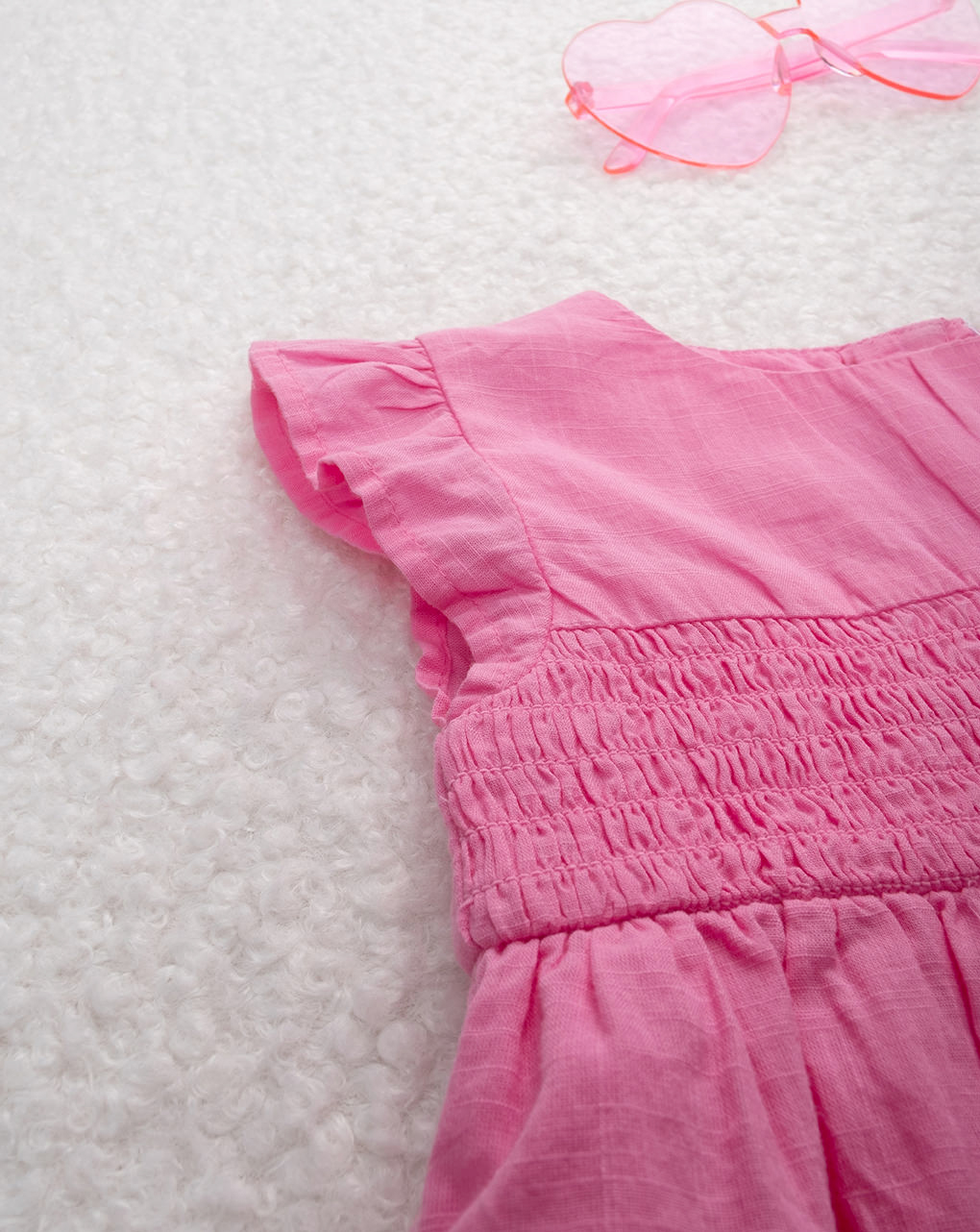 Abito bimba rosa a balze