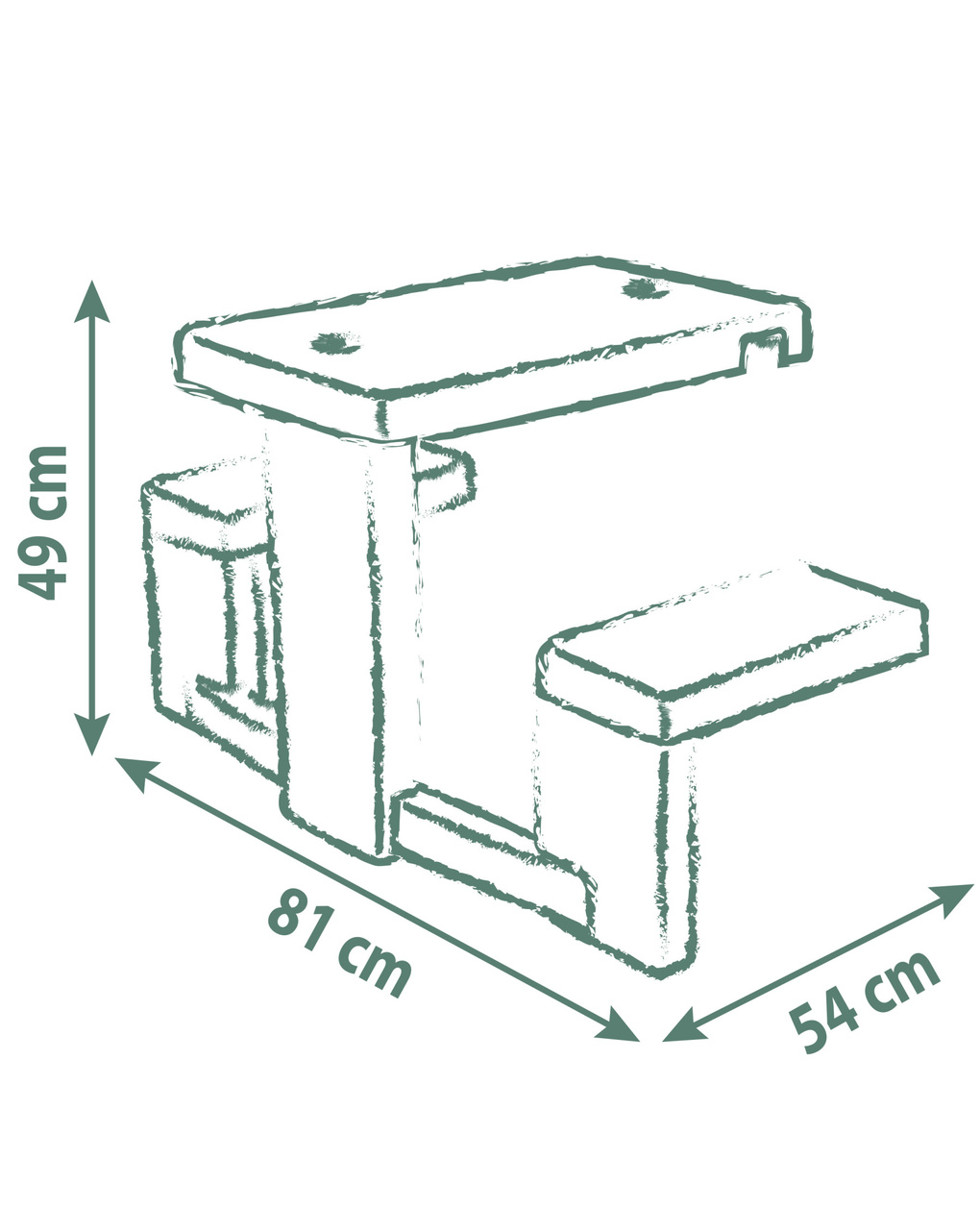 Smoby life tavolo da pic nic - accessori casette - 2+