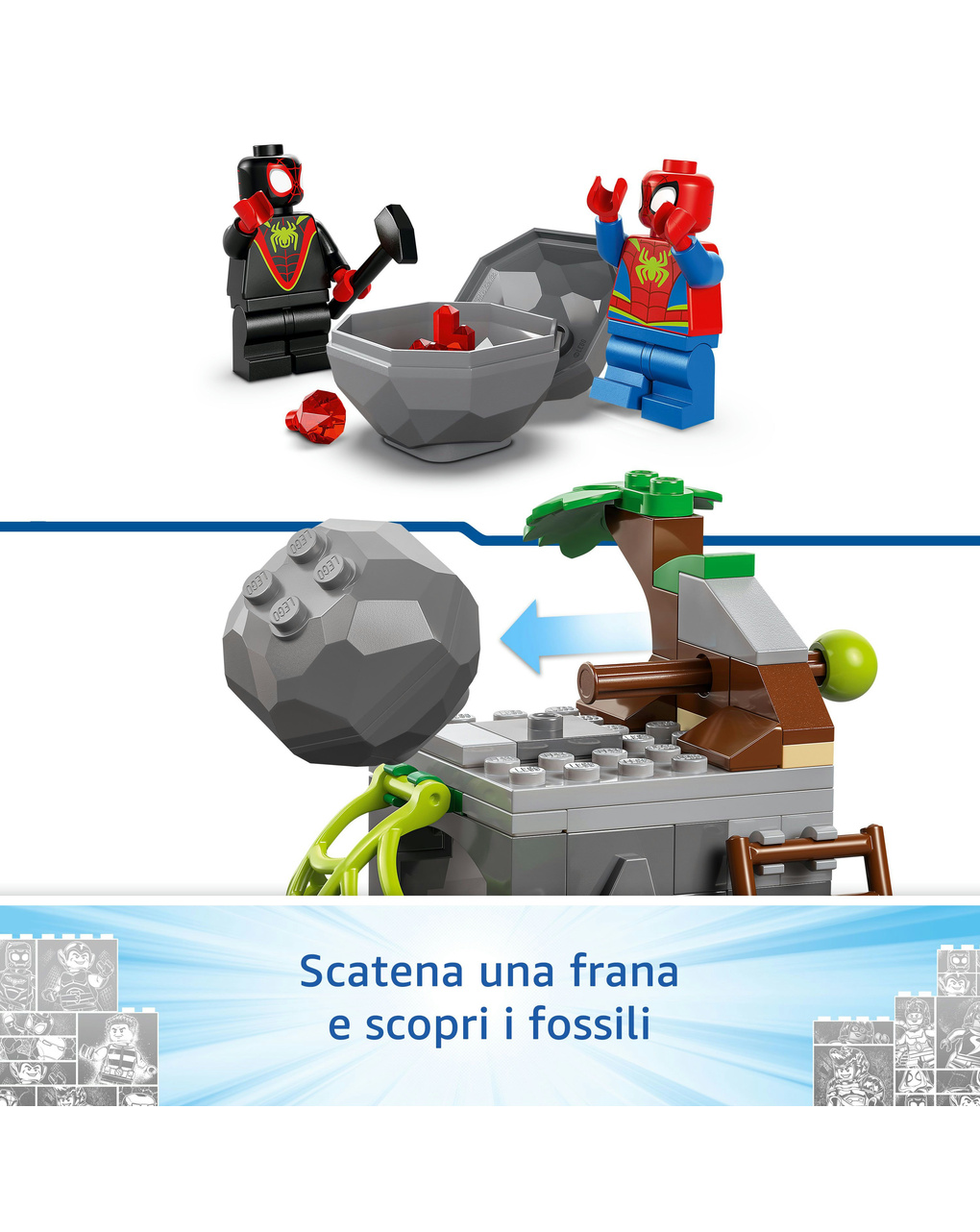 Team spidey: salvataggio su dino-ruspa – 11199 – lego marvel
