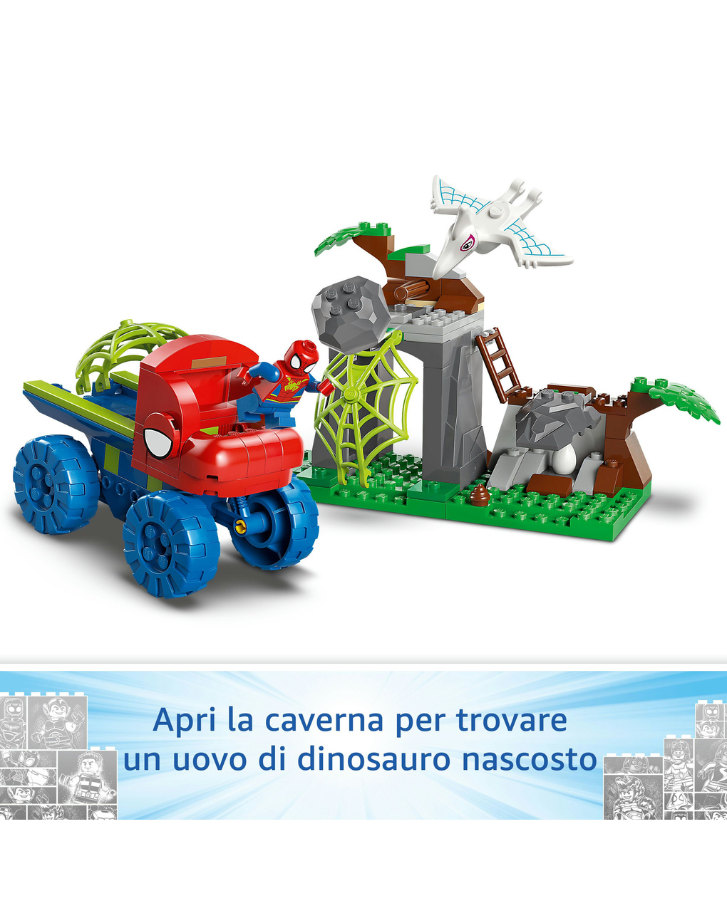 Team spidey: salvataggio su dino-ruspa – 11199 – lego marvel