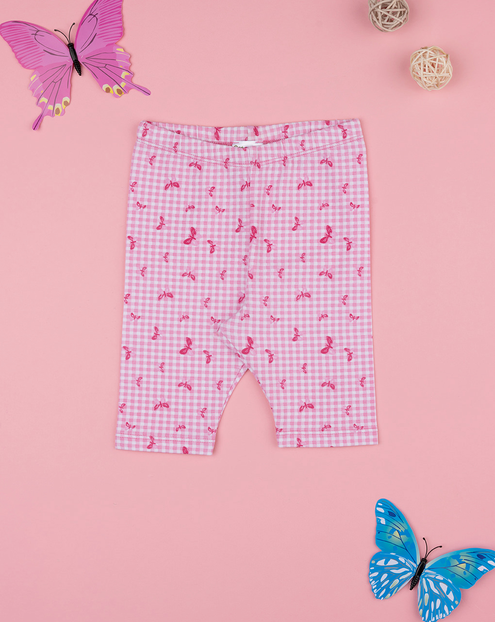 Legging bimba rosa allover