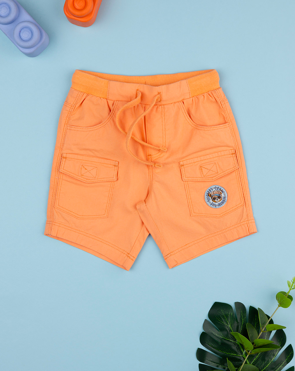 Shorts bimbo arancioni tasconi
